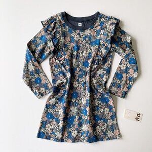 NWT Tea Collection Girl Floral Ruffle Dress 2T 12 Years 14 years